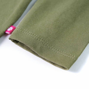 Maglietta per Bambini a Maniche Lunghe Cachi 128