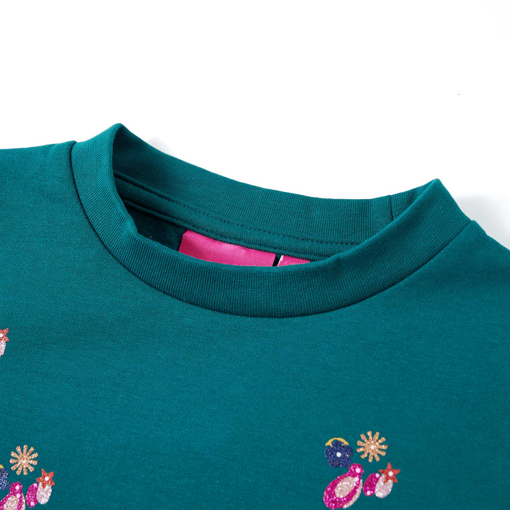 Felpa da Bambina Verde Scuro 104 13745