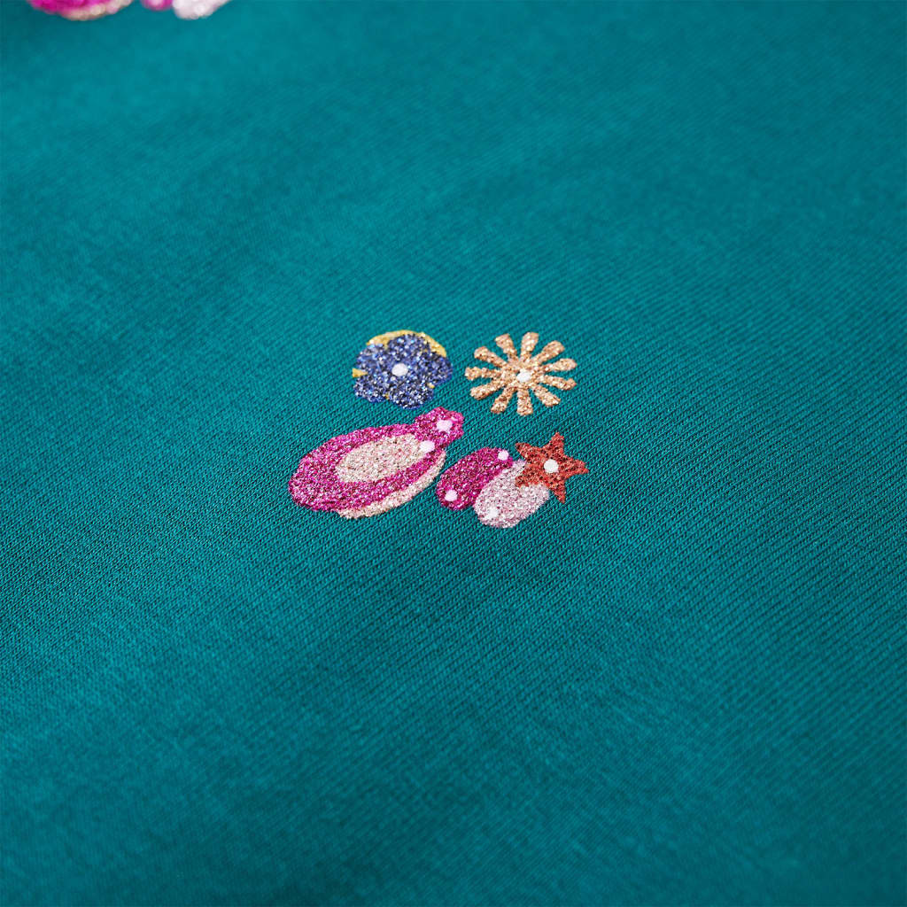 Felpa da Bambina Verde Scuro 116 13746