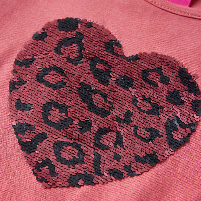 Maglietta da Bambina a Maniche Lunghe Rosa Antico 104 13785