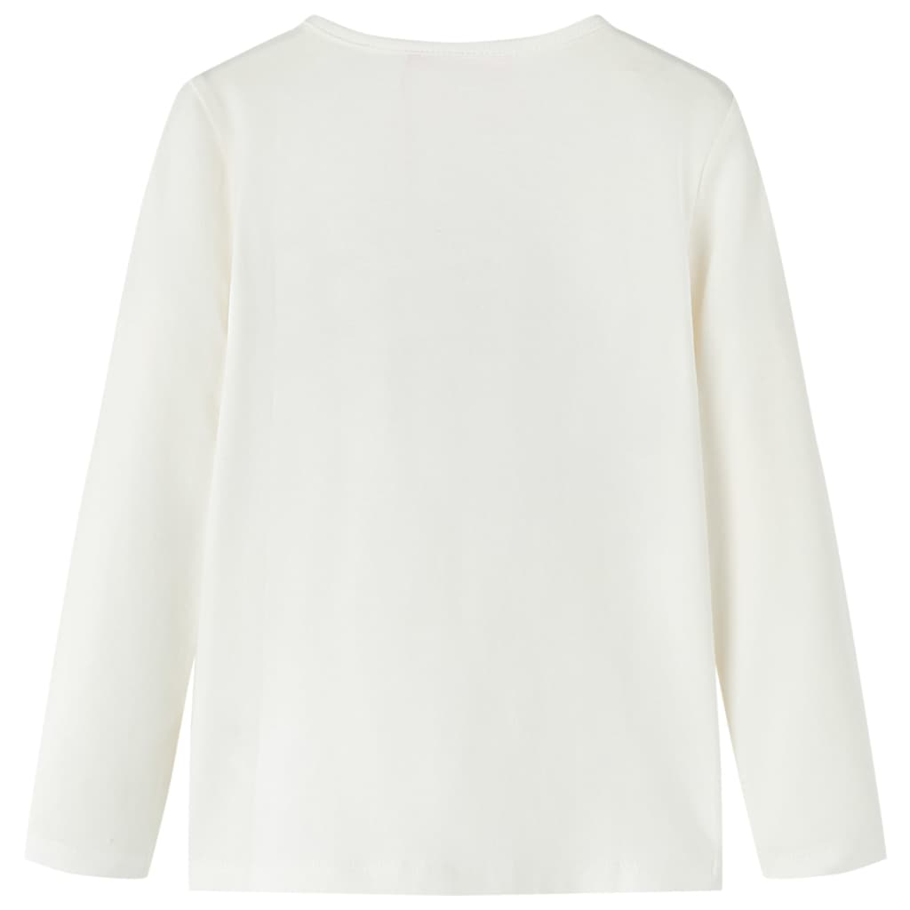 Maglietta da Bambina a Maniche Lunghe Ecru 92cod mxl 117209