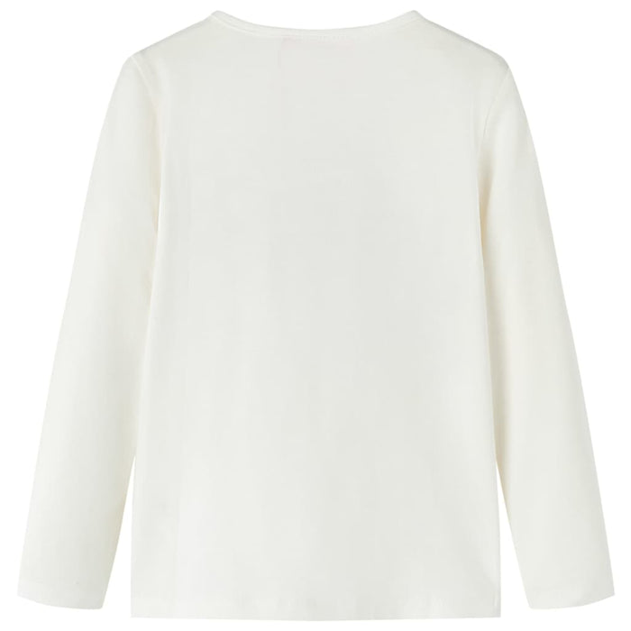 Maglietta da Bambina a Maniche Lunghe Ecru 104 13790
