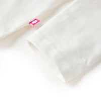 Maglietta da Bambina a Maniche Lunghe Ecru 104 13790