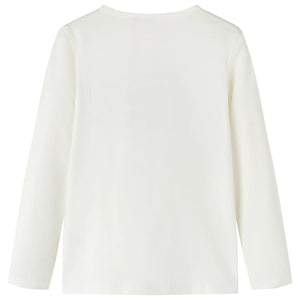 Maglietta da Bambina a Maniche Lunghe Ecru 140cod mxl 132070