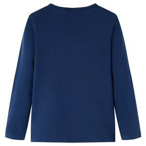 Maglietta da Bambina Maniche Lunghe Blu Marino 104 13800