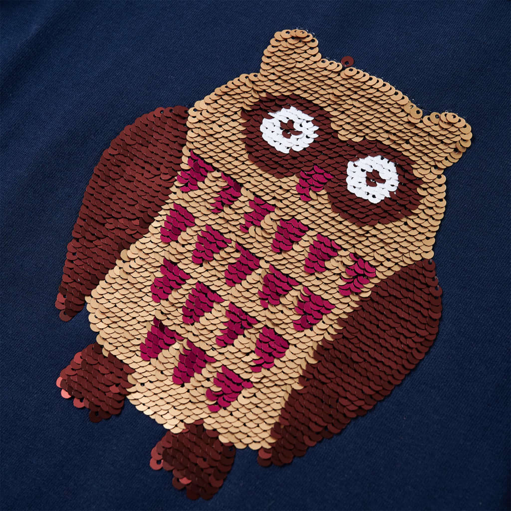 Maglietta da Bambina Maniche Lunghe Blu Marino 104 13800