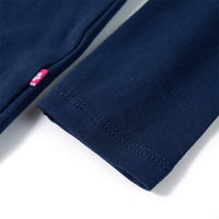 Maglietta da Bambina Maniche Lunghe Blu Marino 104 13800