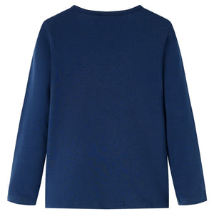 Maglietta da Bambina Maniche Lunghe Blu Marino 116cod mxl 132620