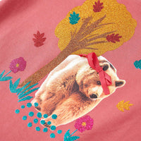 Maglietta da Bambina a Maniche Lunghe Rosa Antico 92 13809