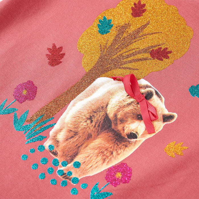 Maglietta da Bambina a Maniche Lunghe Rosa Antico 92 13809