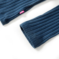 Maglietta per Bambini a Maniche Lunghe a Costine Blu Marino 104 13825