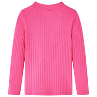 Maglietta da Bambina a Maniche Lunghe a Costine Fucsia 92cod mxl 84122