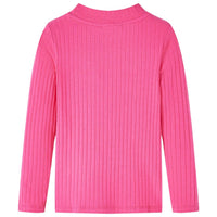 Maglietta da Bambina a Maniche Lunghe a Costine Fucsia 116cod mxl 132075