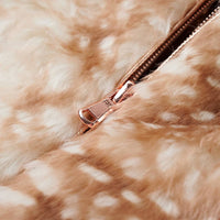 Cappotto da Bambina in Pelliccia Sintetica Cognac 116 13846