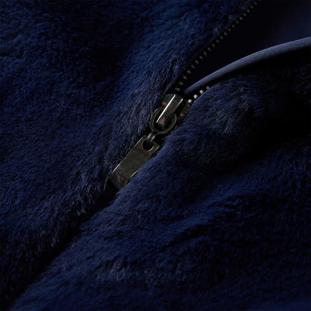 Cappotto per Bambini in Pelliccia Sintetica Blu Marino 116 13856