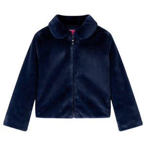 Cappotto per Bambini in Pelliccia Sintetica Blu Marino 140cod mxl 84123