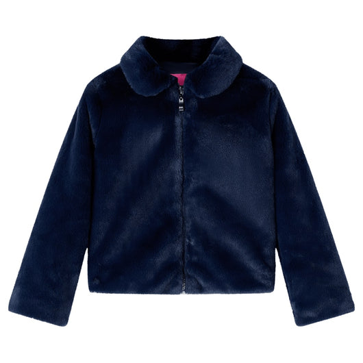 Cappotto per Bambini in Pelliccia Sintetica Blu Marino 140cod mxl 84123
