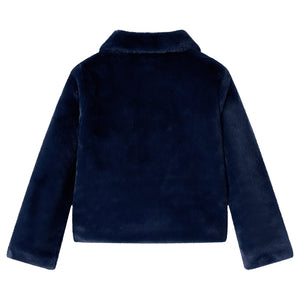 Cappotto per Bambini in Pelliccia Sintetica Blu Marino 140cod mxl 84123