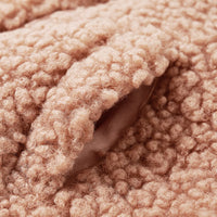 Giacca Cappuccio Bambina Pelliccia Sintetica Teddy Cognac Chiaro 104 13870