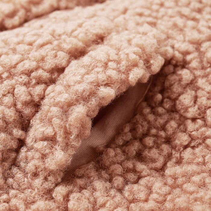 Giacca Cappuccio Bambina Pelliccia Sintetica Teddy Cognac Chiaro 104 13870