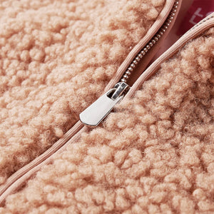 Giacca con Cappuccio da Bambina Pelliccia Sintetica Teddy Cognac 116 13871