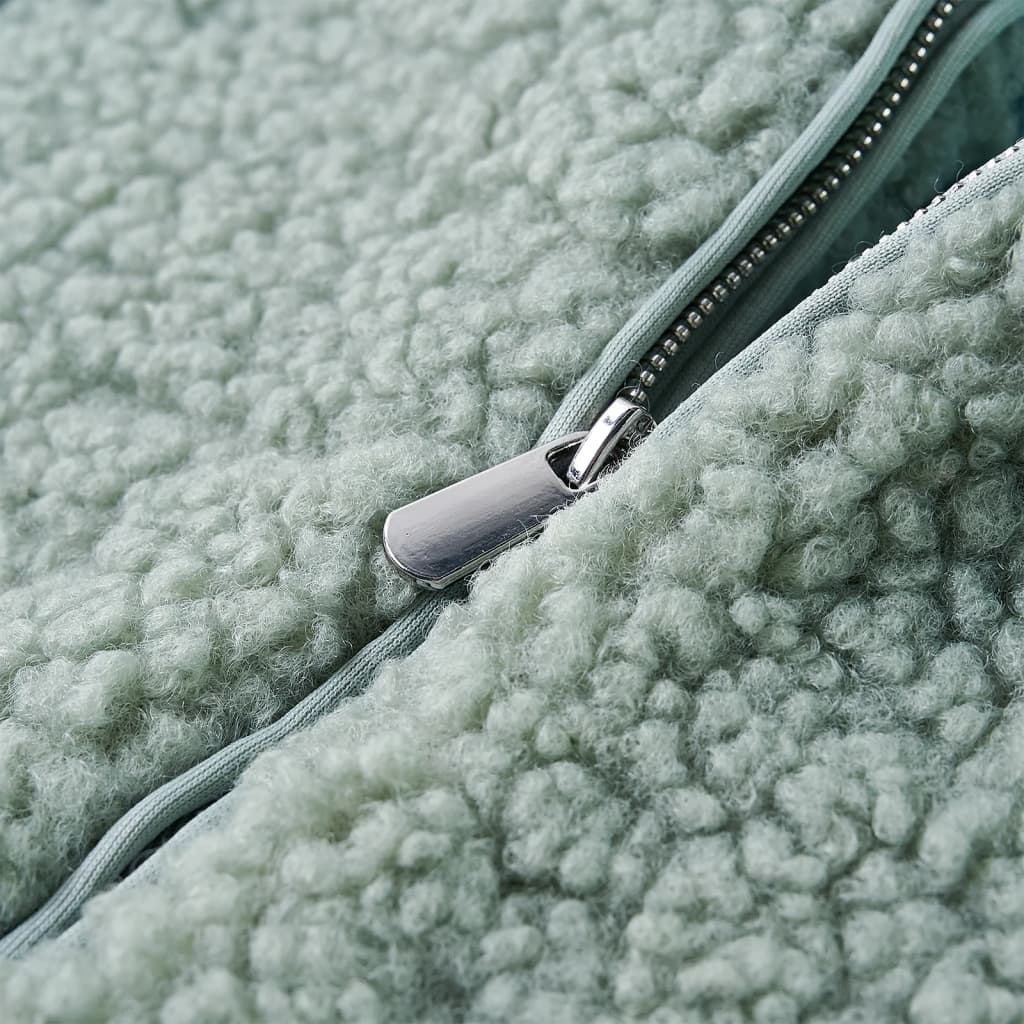 Giacca con Cappuccio Bambina Pelliccia Sintetica Teddy Verde Menta 92 13874