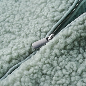 Giacca con Cappuccio Bambina Pelliccia Sintetica Teddy Verde Menta 92 13874