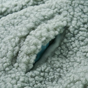 Giacca con Cappuccio Bambina Pelliccia Sintetica Teddy Verde Menta 92 13874