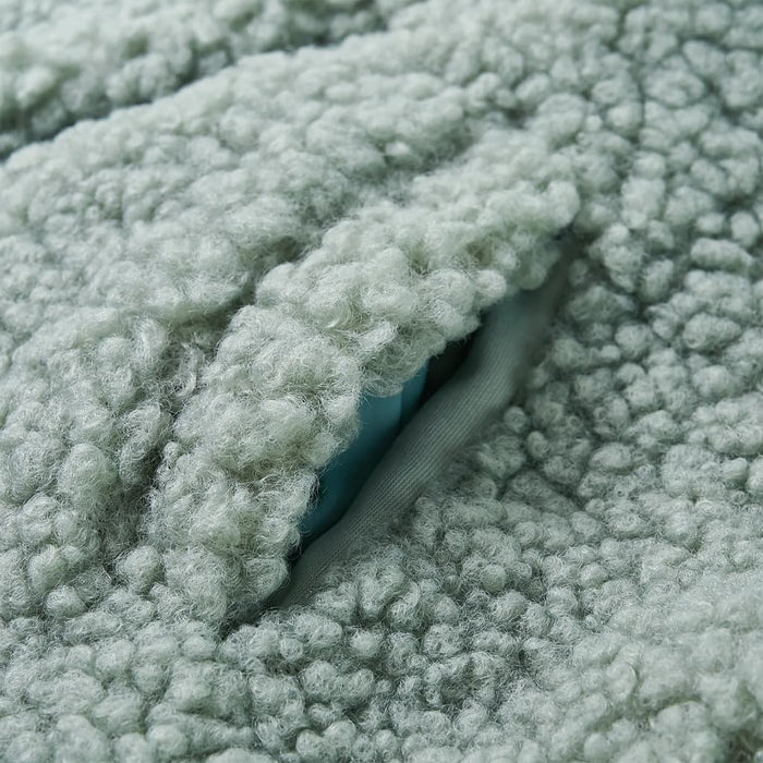 Giacca con Cappuccio Bambina Pelliccia Sintetica Teddy Verde Menta 92 13874