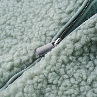 Giacca con Cappuccio Bambina Pelliccia Sintetica Teddy Verde Menta 104 13875