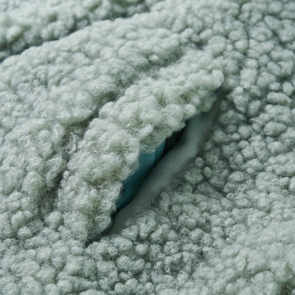 Giacca con Cappuccio Bambina Pelliccia Sintetica Teddy Verde Menta 104 13875