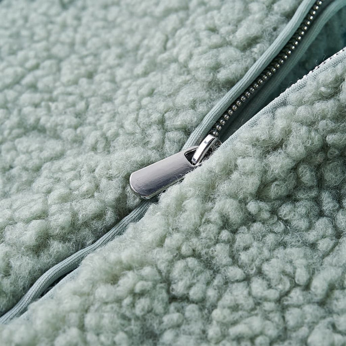 Giacca con Cappuccio Bambina Pelliccia Sintetica Teddy Verde Menta 128 13877