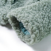Giacca con Cappuccio Bambina Pelliccia Sintetica Teddy Verde Menta 128 13877