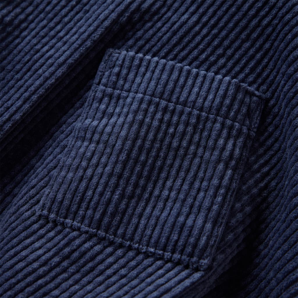 Gonna da Bambina con Tasche a Coste Blu Marino 116 13886