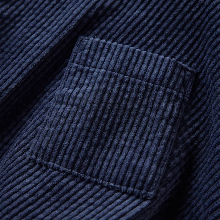 Gonna da Bambina con Tasche a Coste Blu Marino 140 13888