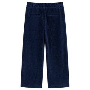 Pantaloni da Bambino in Velluto a Coste Blu Marino 92 13894
