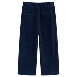 Pantaloni da Bambino in Velluto a Coste Blu Marino 116