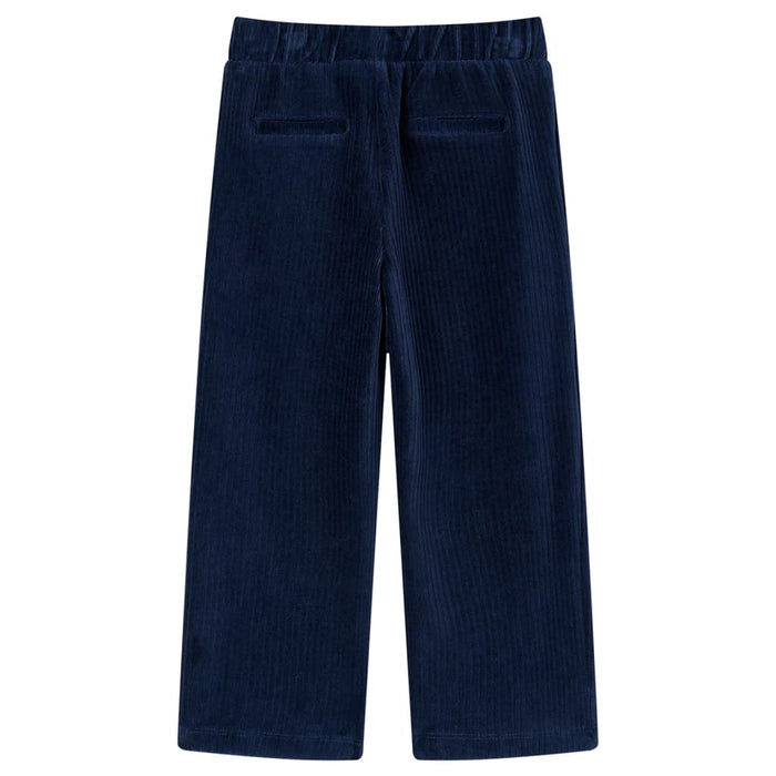 Pantaloni da Bambino in Velluto a Coste Blu Marino 116