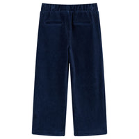 Pantaloni da Bambino in Velluto a Coste Blu Marino 128 13897