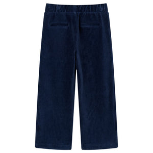 Pantaloni da Bambino in Velluto a Coste Blu Marino 140 13898