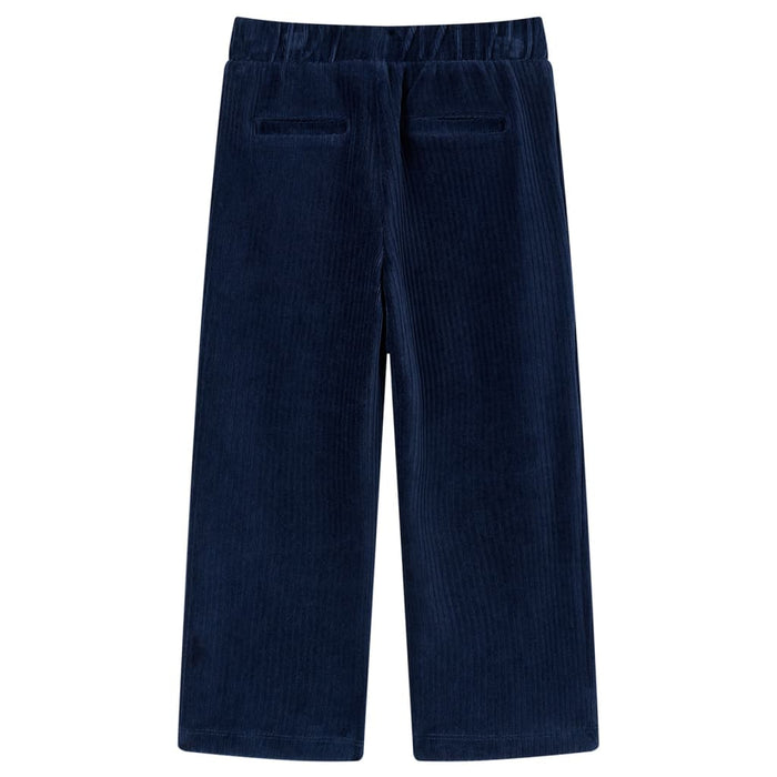 Pantaloni da Bambino in Velluto a Coste Blu Marino 140 13898