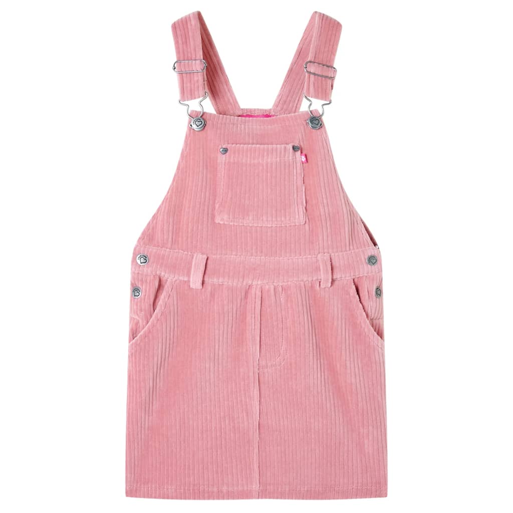 Abito Scamiciato da Bambina Velluto a Coste Rosa Chiaro 92cod mxl 108757