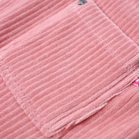 Abito Scamiciato da Bambina Velluto a Coste Rosa Chiaro 92 13899