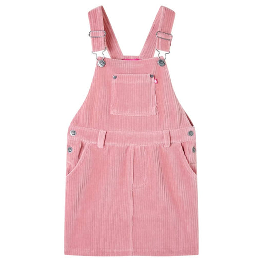 Abito Scamiciato da Bambina Velluto a Coste Rosa Chiaro 104cod mxl 93235