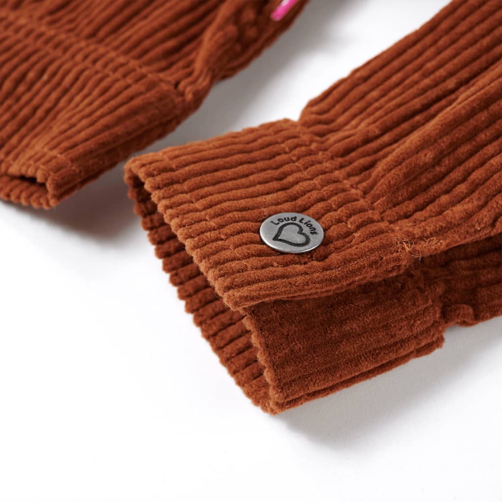 Giacca per Bambini in Velluto a Coste Cognac 116 13911