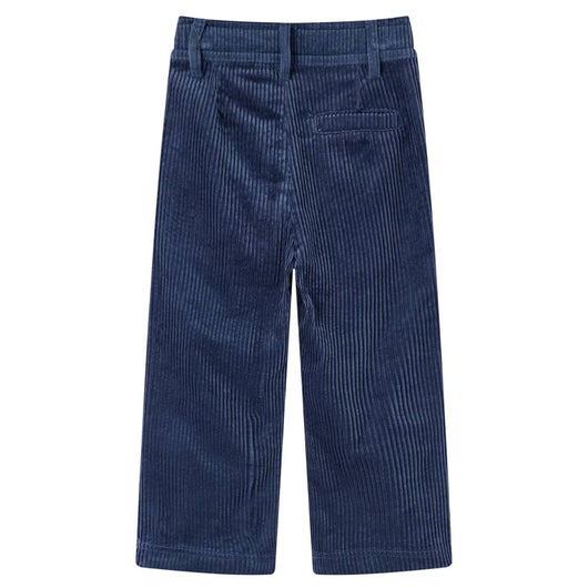 Pantaloni da Bambino in Velluto a Coste Blu Marino 92 13914