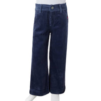 Pantaloni da Bambino in Velluto a Coste Blu Marino 92 13914