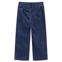 Pantaloni da Bambino in Velluto a Coste Blu Marino 104 13915