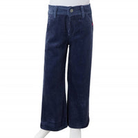 Pantaloni da Bambino in Velluto a Coste Blu Marino 104 13915
