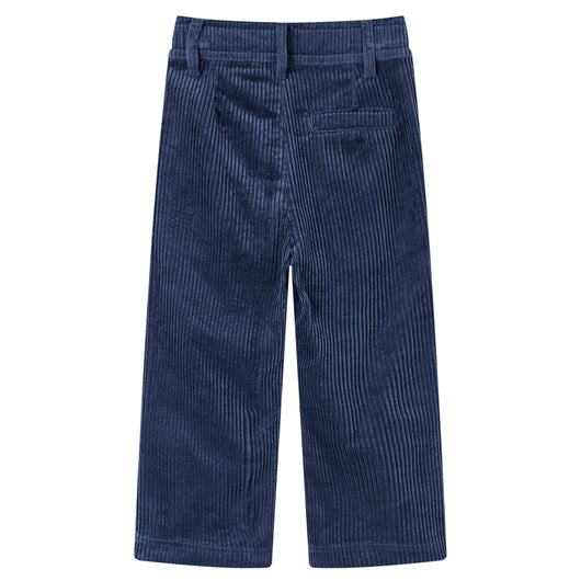 Pantaloni da Bambino in Velluto a Coste Blu Marino 116 13916